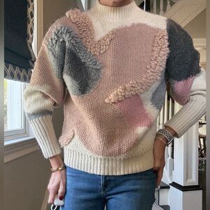 kate spade Cream and Pink textured Sweater